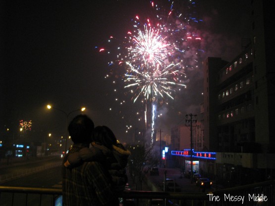 This is my favorite picture from the night. A dad, a daughter and fireworks. 